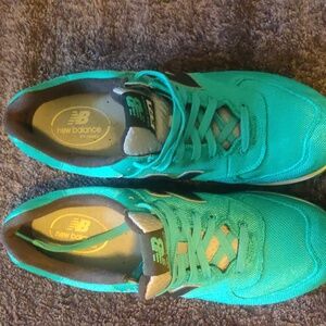New Balance 574 aqua green